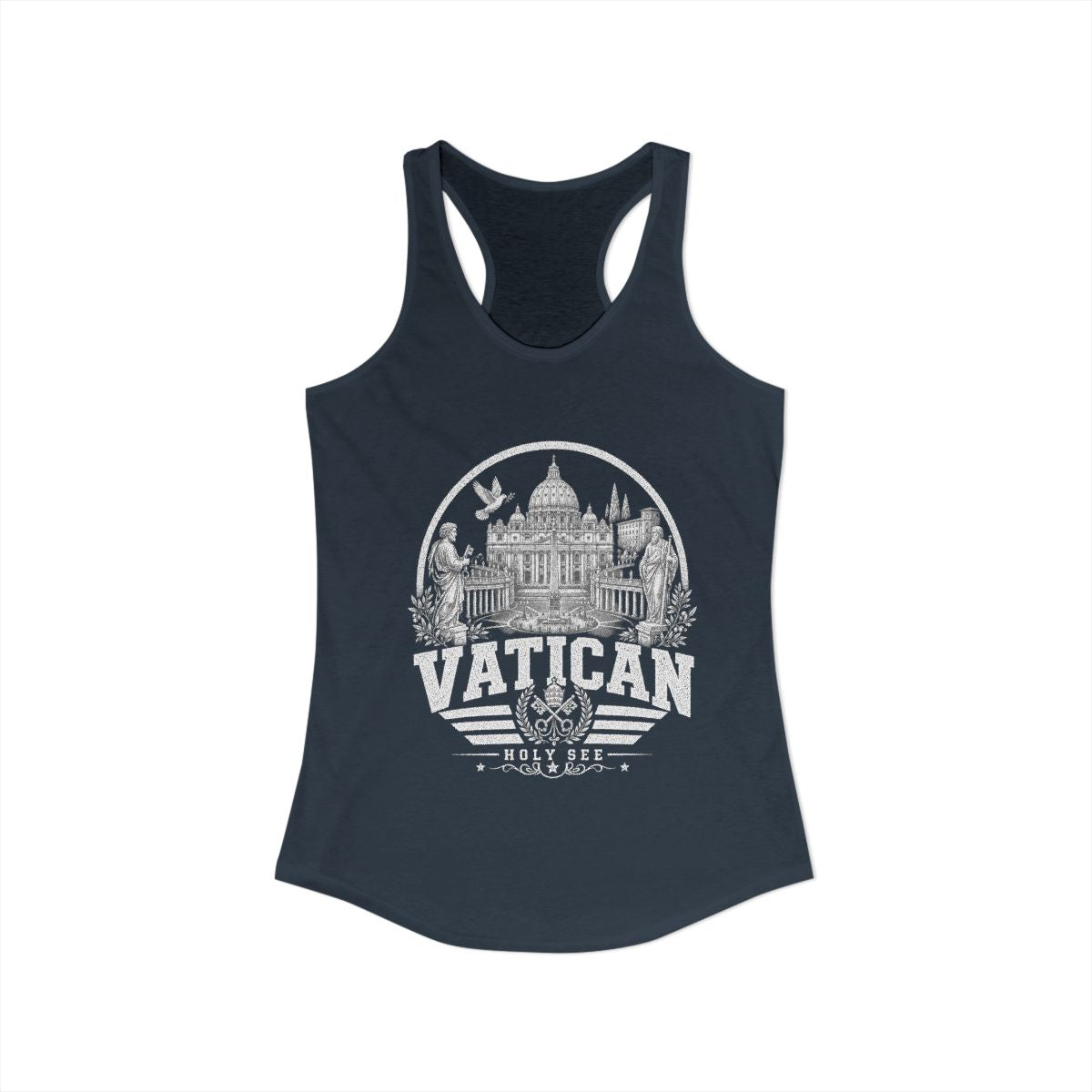 Vatican Women's Tank Top — Solid Indigo (front)