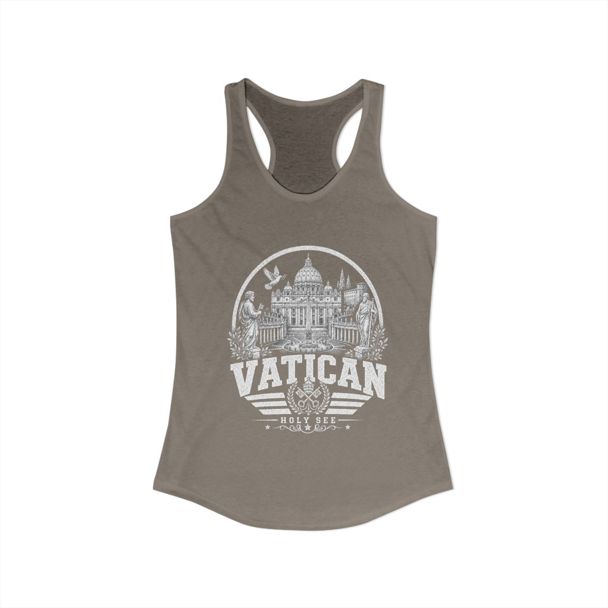 Vatican Women's Tank Top — Solid Warm Gray (front)