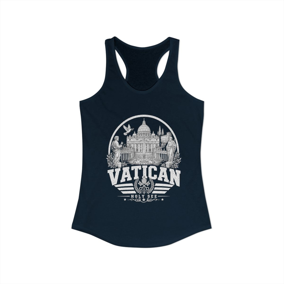Vatican Women's Tank Top — Solid Midnight Navy (front)