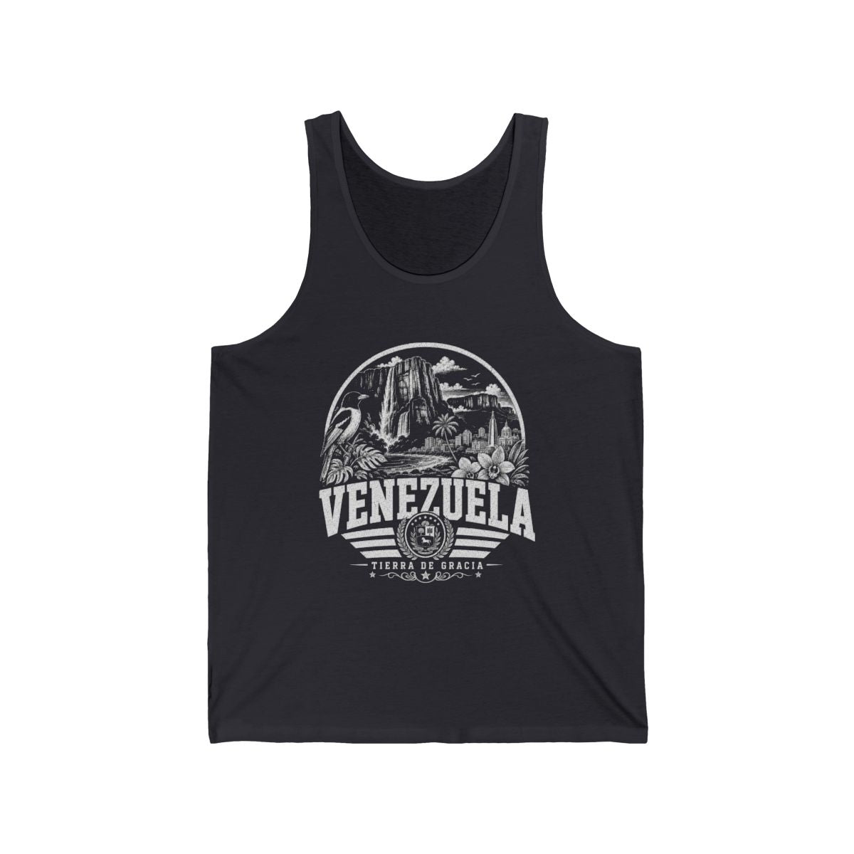 Venezuela Men's Tank Top — Dark Grey (front)