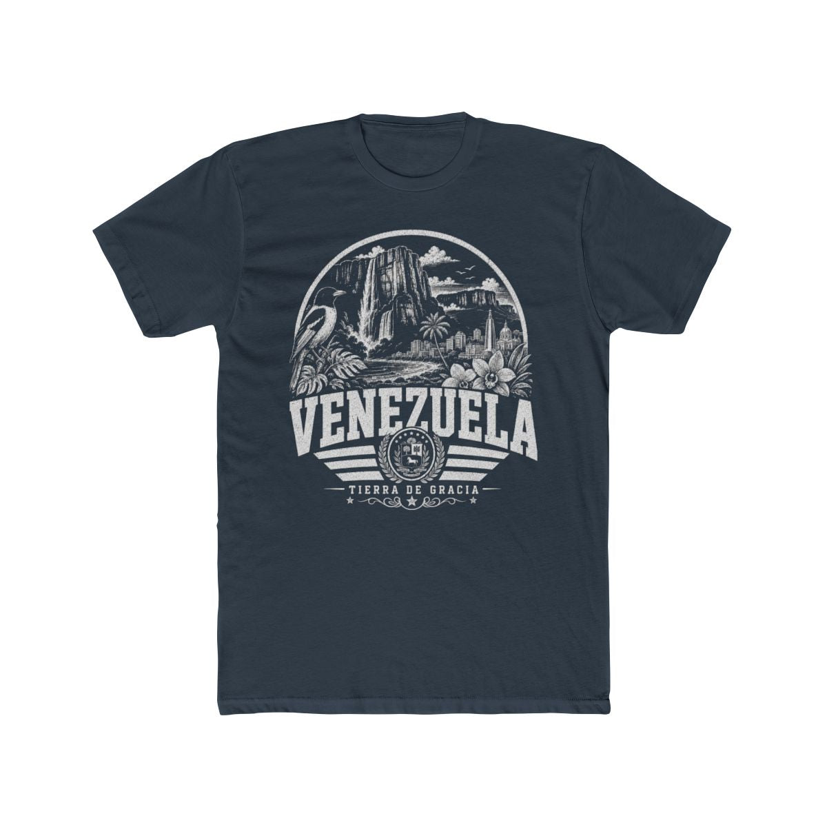 Venezuela Men's Tee — Solid Indigo