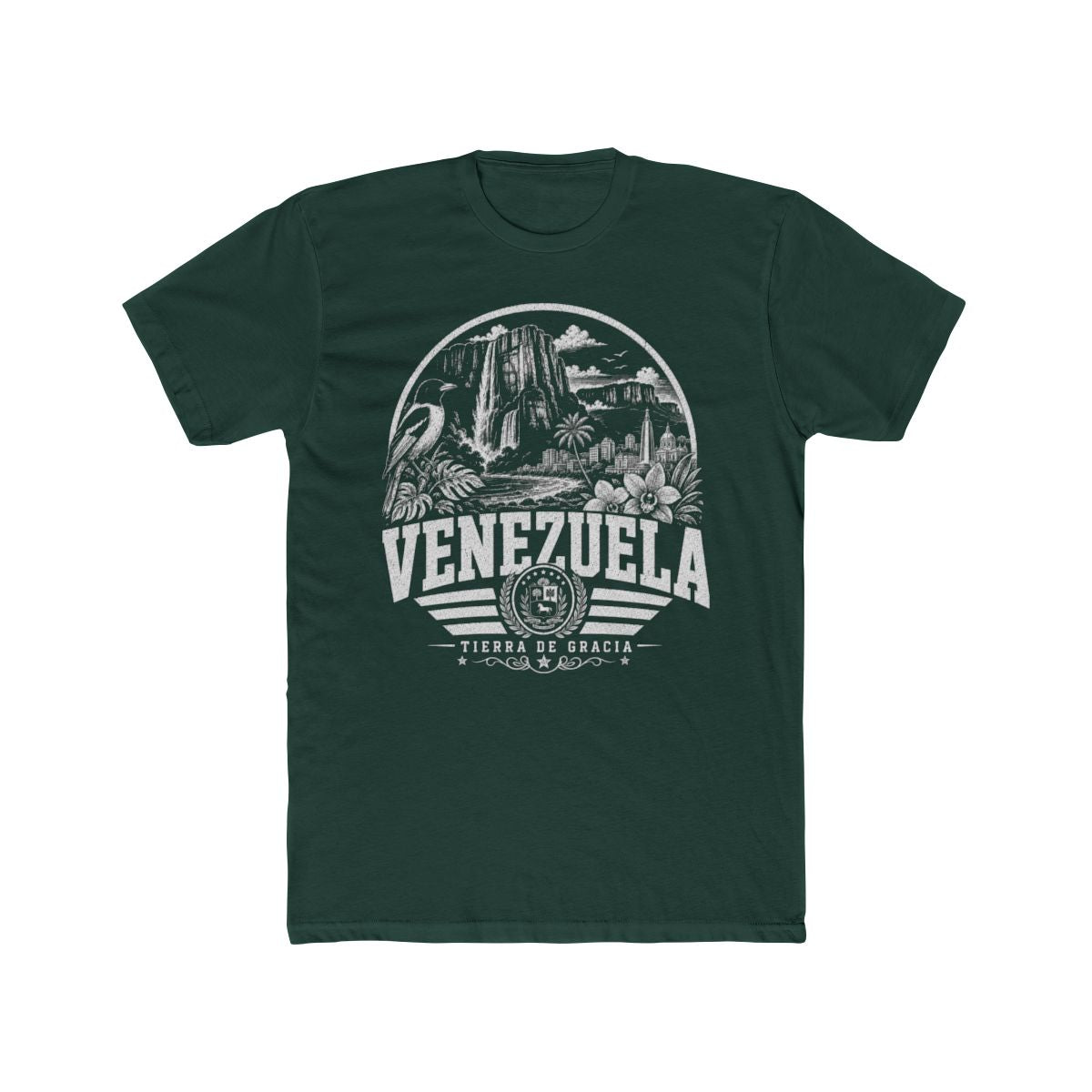Venezuela Men's Tee — Solid Forest Green