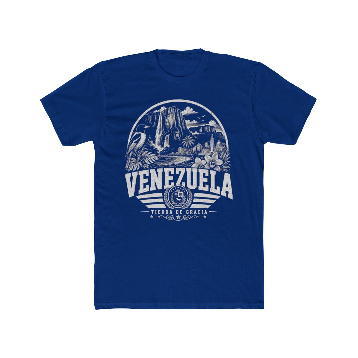 Venezuela Men's Tee — Solid Royal