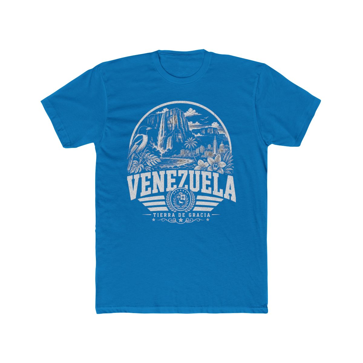 Venezuela Men's Tee — Solid Turquoise