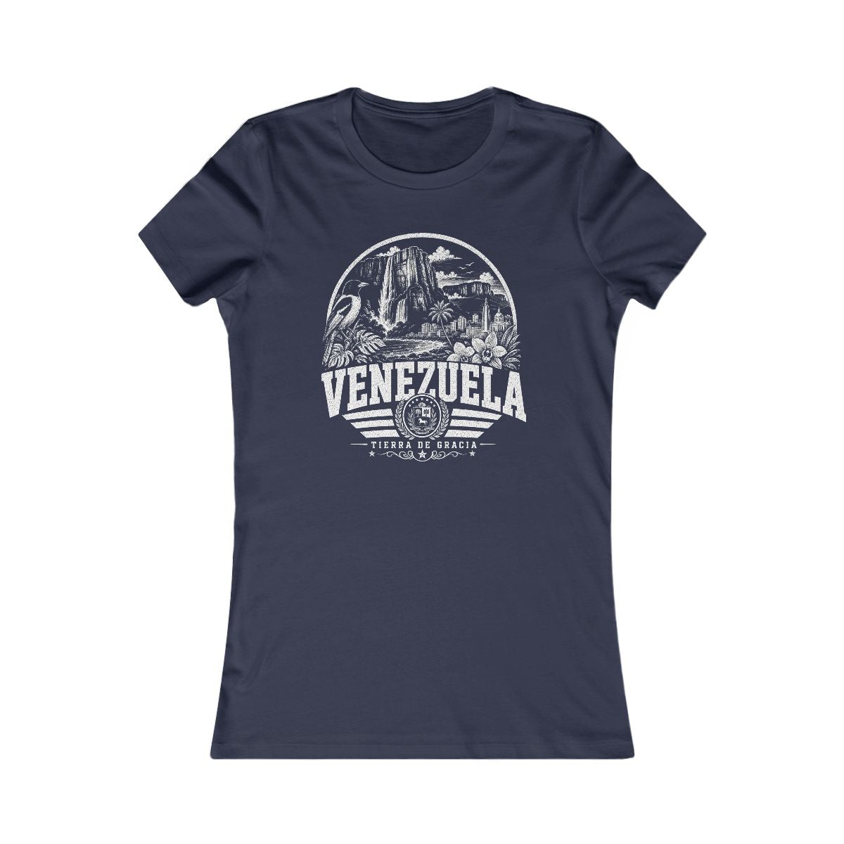 Venezuela Women's Tee — Navy