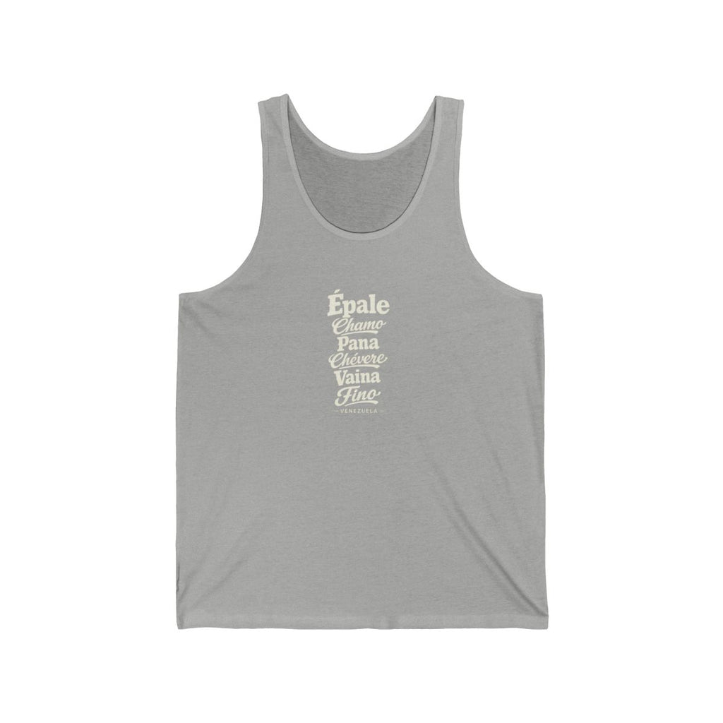 Venezuelan Slang Expressions Men's Tank Top — Athletic Heather (front)