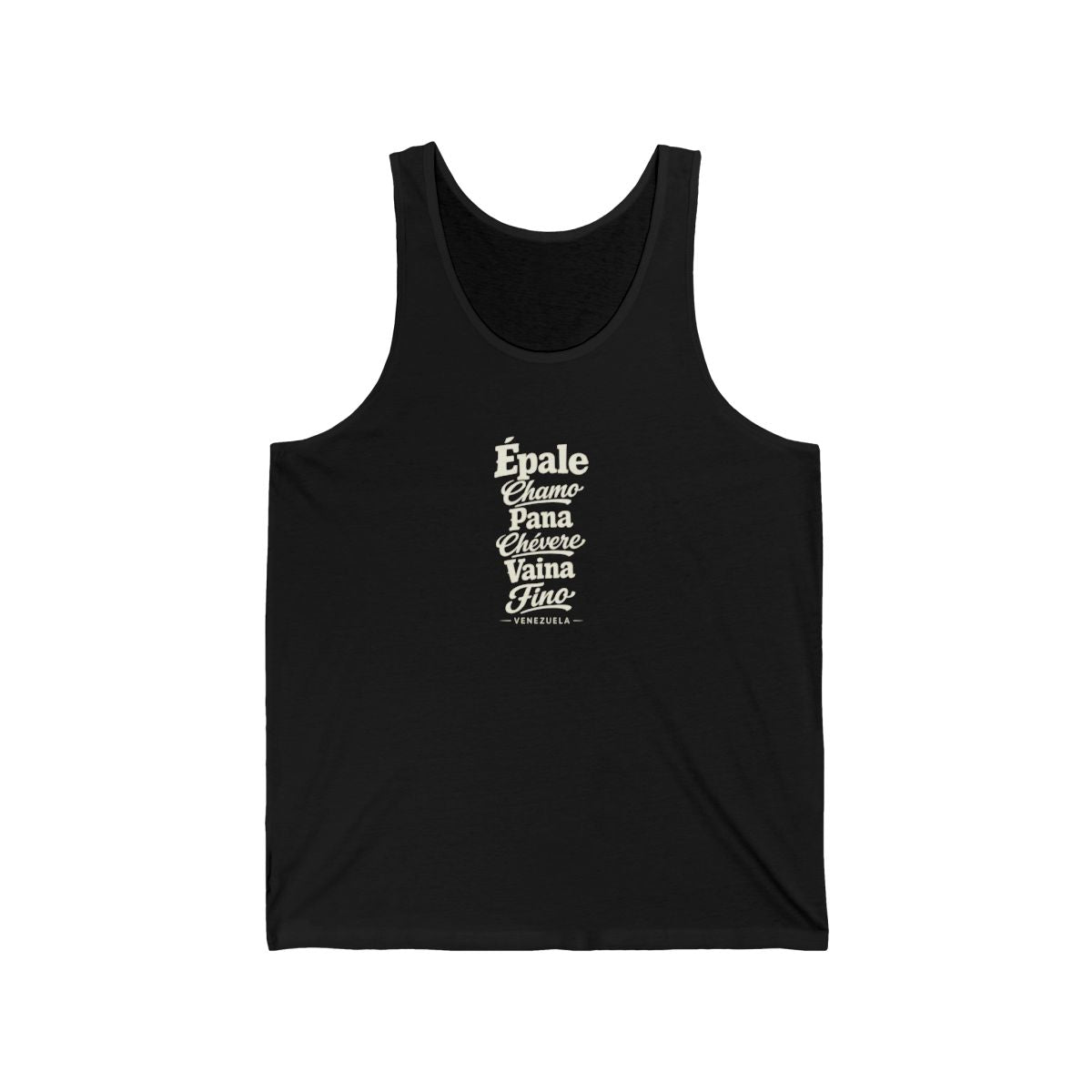 Venezuela local slang men's tank top — typographic sayings design | Nameshi Destinations (view 3)