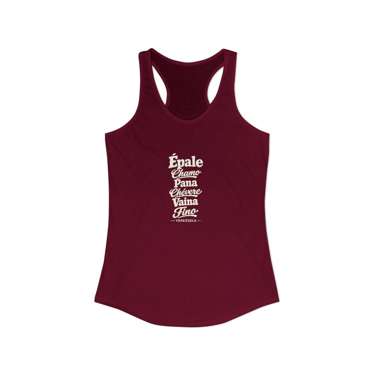 Venezuela local slang women's tank top — typographic sayings design | Nameshi Destinations (view 27)