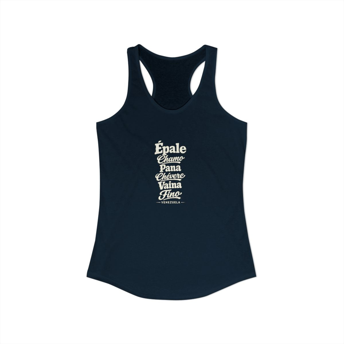 Venezuela local slang women's tank top — typographic sayings design | Nameshi Destinations (view 9)