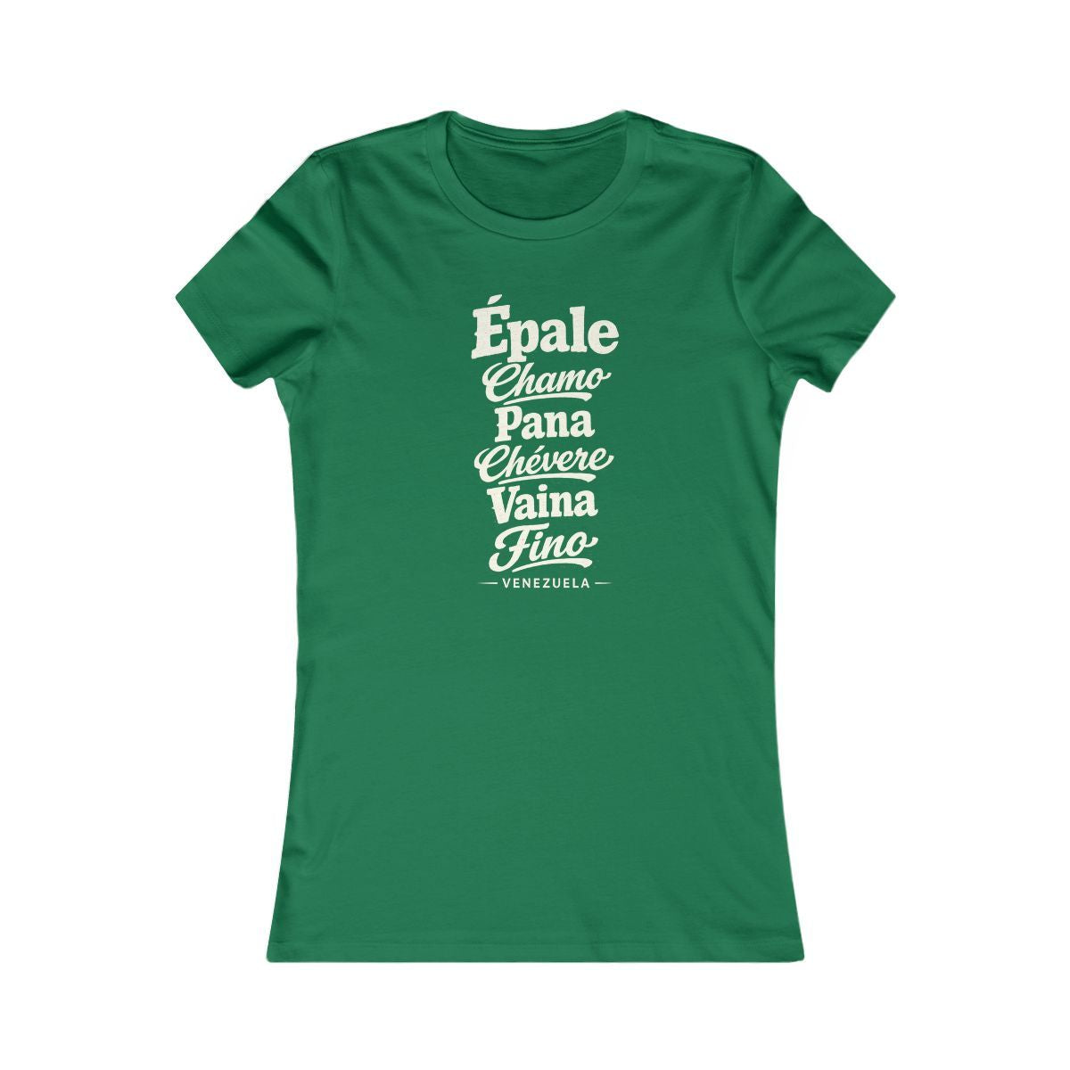 Venezuela local slang women's tee — typographic sayings design | Nameshi Destinations (view 2)